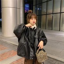 皮衣外套女加绒厚皮毛一体羊羔毛宽松休闲韩版2024秋冬新款机车服