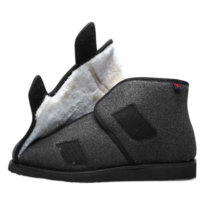 Хлопчатобумажные туфли Zhivago со средней посадкой на липучке, утолщенные, теплые, нескользящие туфли на плоской подошве, толстый подъем, удобные, нескользящие и износостойкие.