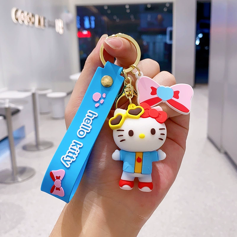 Кулон на брелке (Sanrio) Набор милых силиконовых подвесок — мягкие резиновые талисманчики, подарок на день рождения, различные персонажи