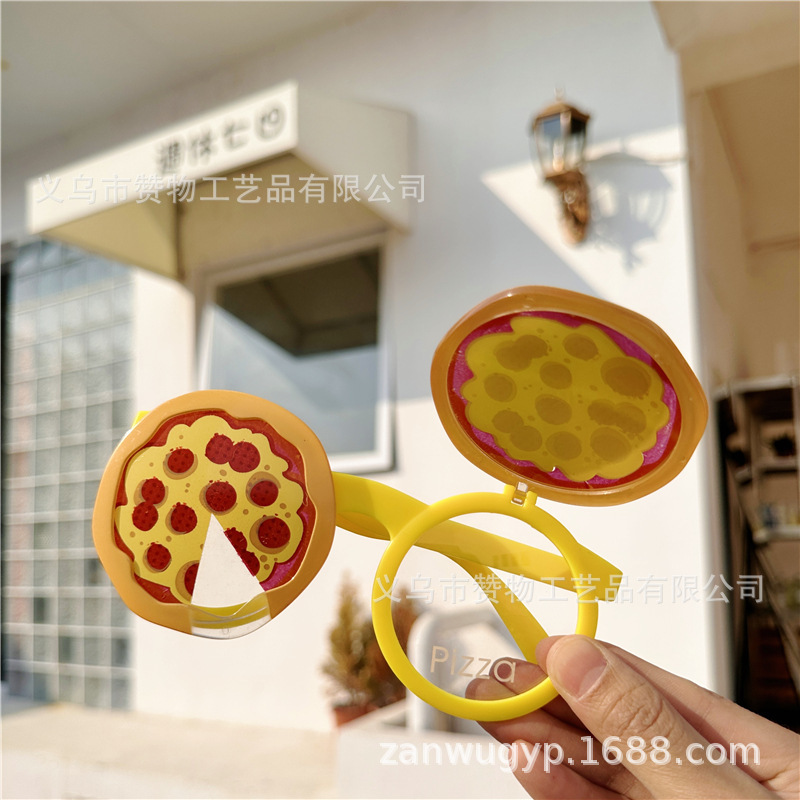 Fun and Funny Party Glasses Food Shaped Flip Pizza Glasses Sand Sculpture Funny Glasses Photo Props Holiday Fun and Funny Party Glasses Food Shaped Flip Pizza Glasses Sand Sculpture Funny Glasses Photo Props Holiday