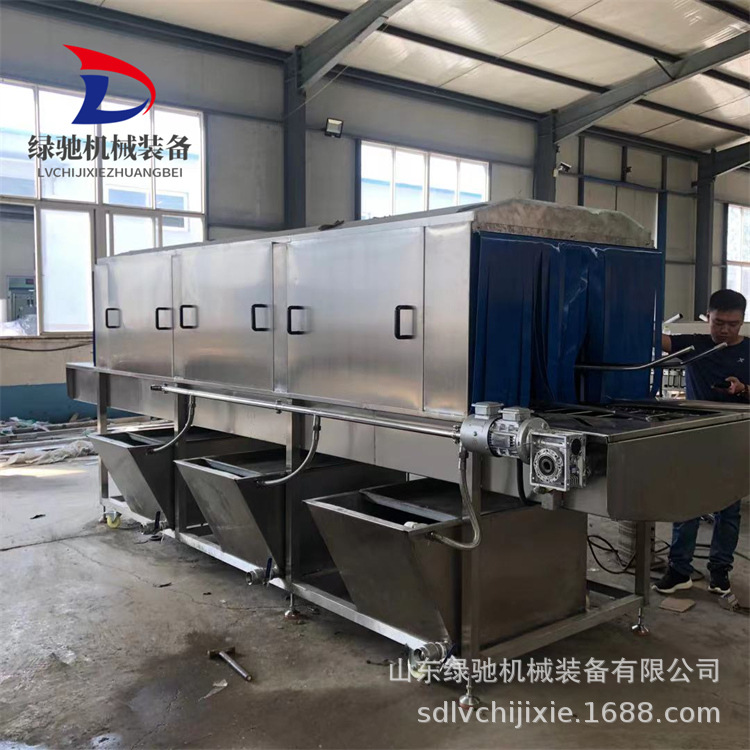 厂家现货快速洗筐机 不锈钢三段式洗筐设备 餐盘去油消毒清洗机