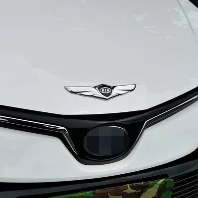 Smart Running Car Head Cover – Car logo - kia-silver-with-black-label-soaring
