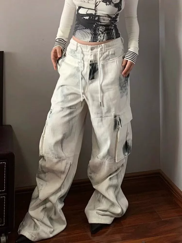 Повседневные брюки дизайна бренда Tide design для мужчин и женщин для отдыха, тренд сезона, свободный прямой крой