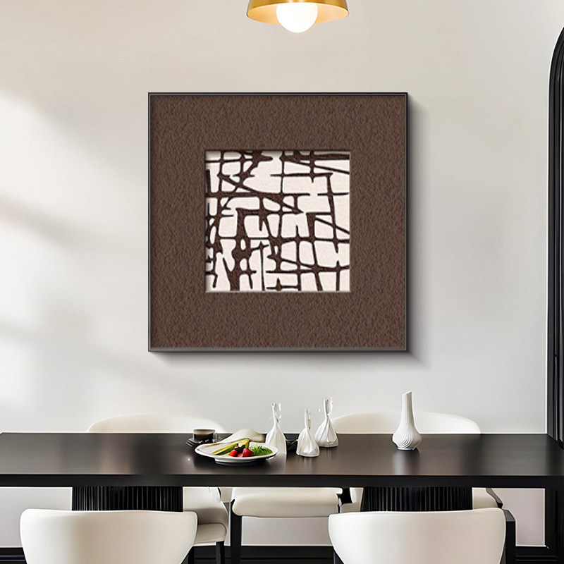 Blanco y negro gris abstracto decoración de comedor pintura moderna simple alta sensación de arte sala de estar colgar pintura pintura dormitorio pintura mural de mesa de comedor