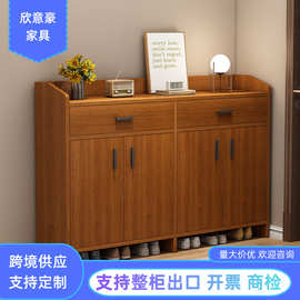 鞋柜家用门口大容量玄关柜简易收纳储物柜家用门外鞋架可定制