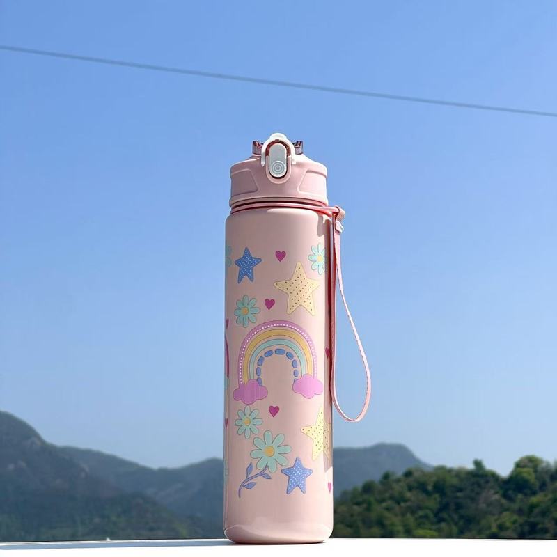 卡通高颜值水杯大容量提绳弹跳塑料杯学生儿童可爱杯子厂家批发|undefined