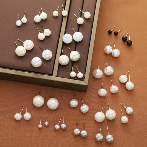 Highlighted pearl earrings, 925 silver needle, minimalist earrings, Instagram high-end, ear hole jewelry, niche, exquisite temperament