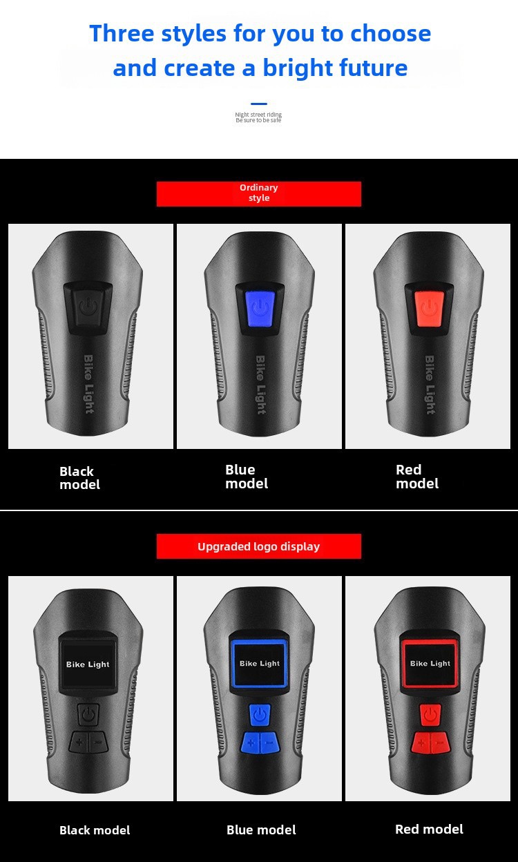 2022 Nova nočna kolesarska luč za vožnjo z močno svetlobo, vodoodporna USB polnilna svetilka za hupo_voghion.com