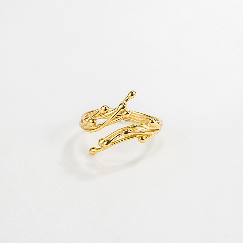 Casual Geometric Sterling Silver Plating Open Ring 1 Piece