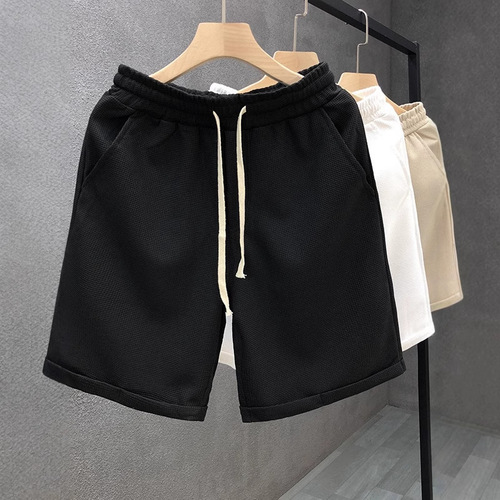 Walgrave White Shorts Men's Trendy Matchable Five-Pocket Pants 2025 Summer Men's Loose Straight Leg Big Pants