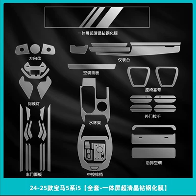 Car interior film – Interior Protection Screen Tempered Film - 24-26-bmw-5-series-the-whole-set-is-soft-film-the-integrated-screen-is-high-definition-tempered-film