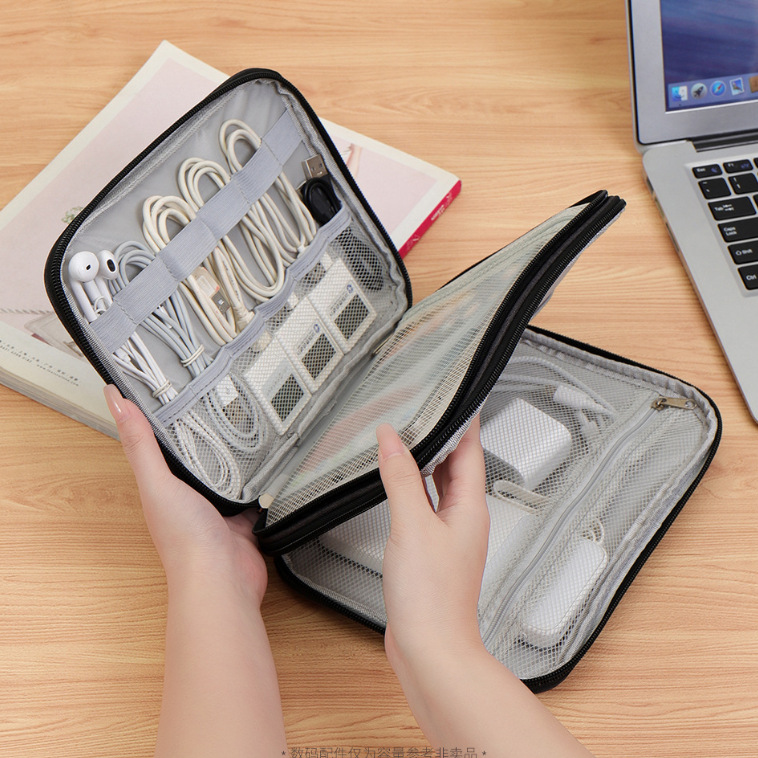 Multifunctional Data Cable Charger Storage Bag, Digital Product Organizer, Earphone Power Bank Storage Bag