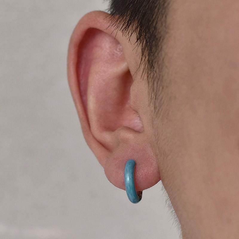 Blue earrings light luxury niche fashion versatile European and American design ins men's and women's earrings Blue earrings light luxury niche fashion versatile European and American design ins men's and women's earrings