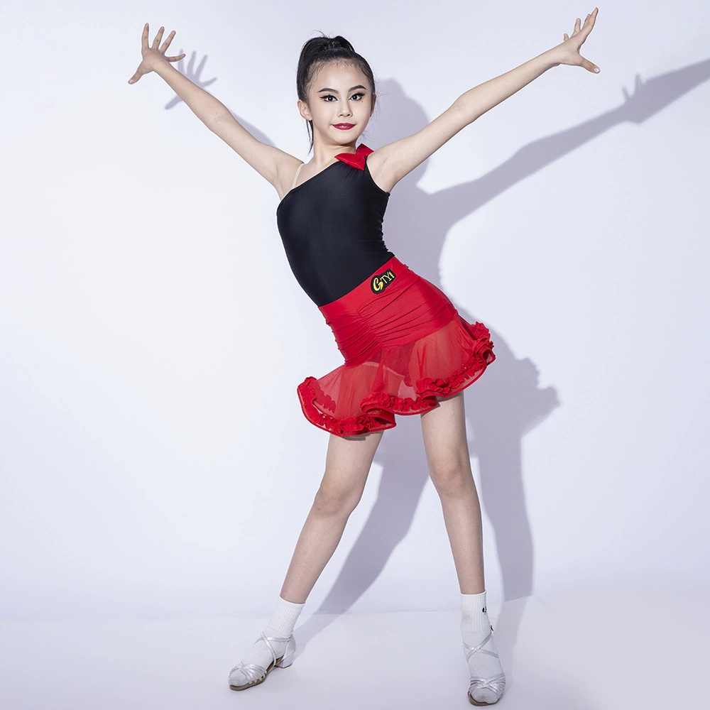 Новое платье для латиноамериканских танцев GTYDNACE2025 для девочек с пышной юбкой, одежда для тренировок и выступлений, L22834