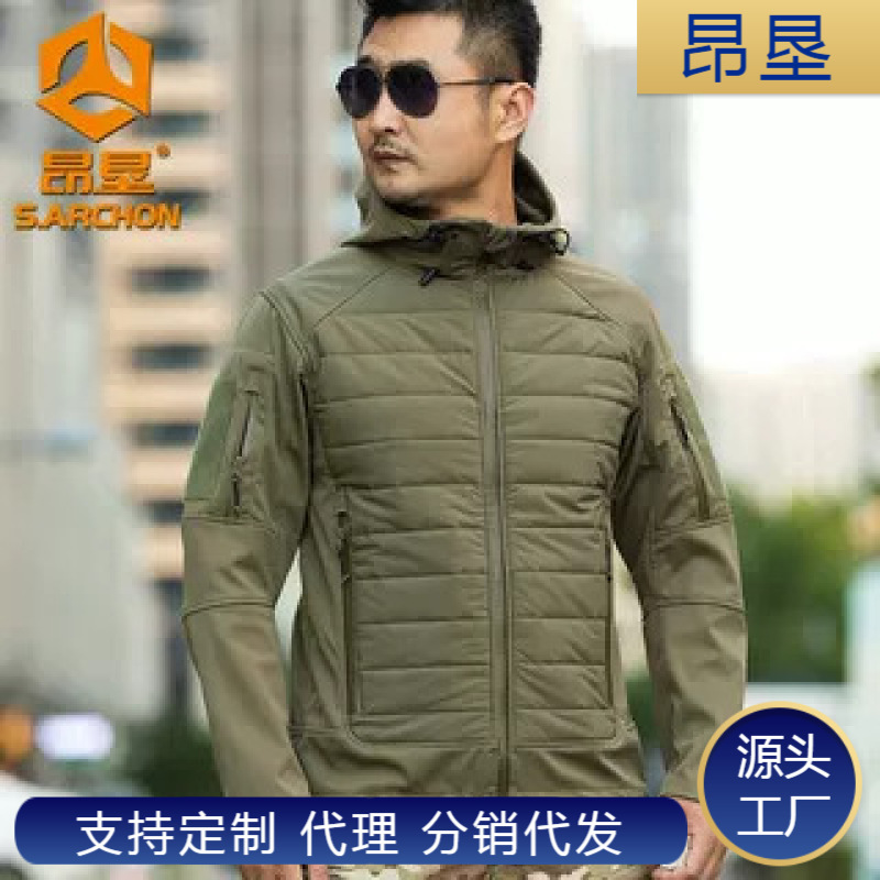 Anken Xuanwu outdoor tactical cotton-padded jacket men's warm windproof waterproof assault jacket hiking camouflage jacket commuter cotton-padded jacket