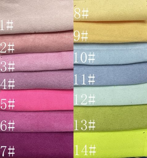 24色麂皮绒面料 衬衫服装布料 包包鞋面靠垫 包边滚边条手垒德株