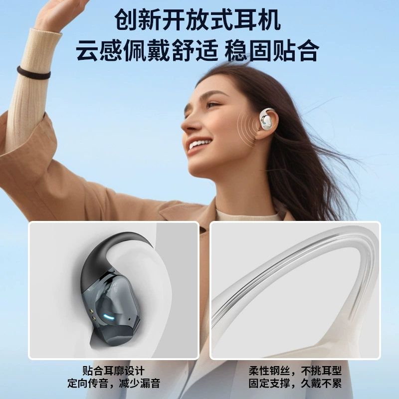 OWS беспроводная Bluetooth-гарнитура наушник с креплением за ухо, открытые наушники 5.3, большой объем, стерео окружение