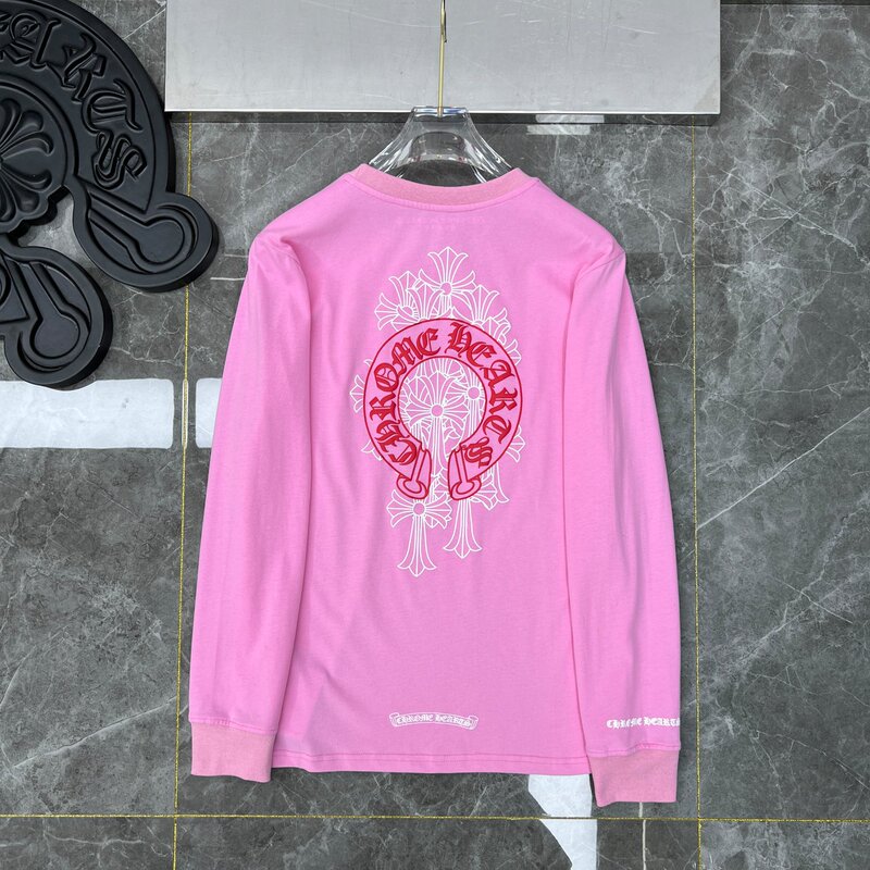 クロスボーダーのトレンディなブランド Chrome Heart 長袖 T シャツ ピュアコットン メンズ レディース ルーズスポット卸売|undefined
