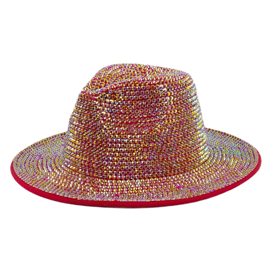 Diamante transfronterizo sombrero de vaquero rhinestone brillante láser sombrero fiesta de baile rendimiento diamante sombrero de jazz