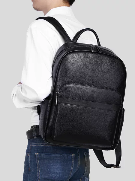 Genuine Cowhide Men's Genuine Leather Backpack Top Layer Cowhide Large Capacity Computer Business Bag Fashionable Backpack
