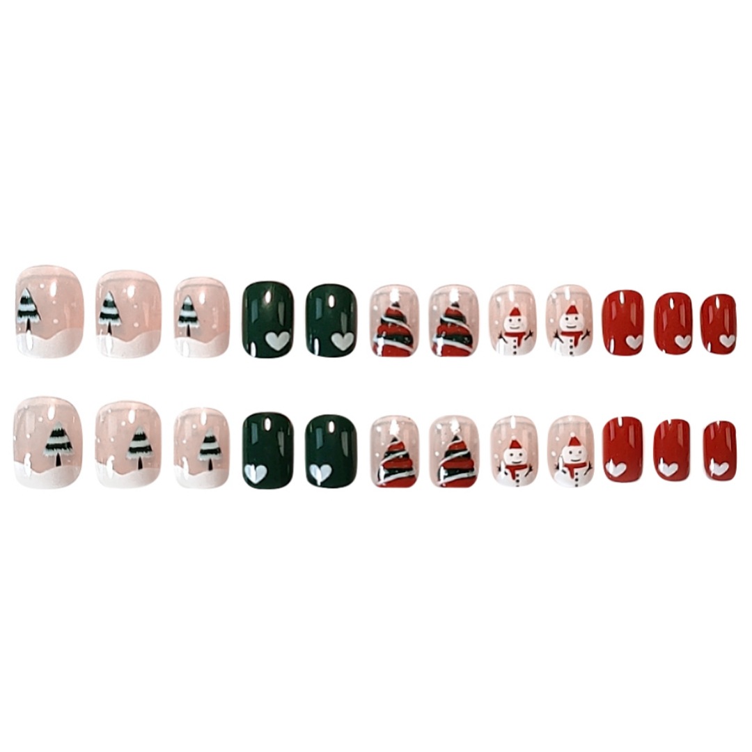 Christmas cute short nail stickers