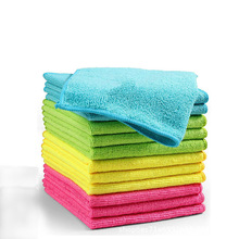 跨境热卖保洁专用抹布吸水清洁超细纤维毛巾彩色多色百洁布