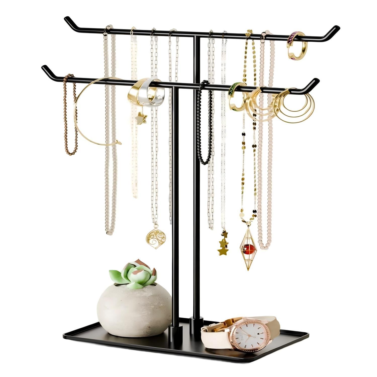 Iron Desktop Jewelry Display Stand Multi-Layer Watch Bracelet Jewelry Storage Rack Ring Holder Cross-Border