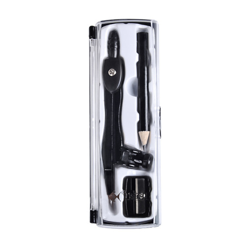 Xiaoyuer 2218 office black zinc alloy compasses 3-piece set student drawing tools pencil sharpener set
