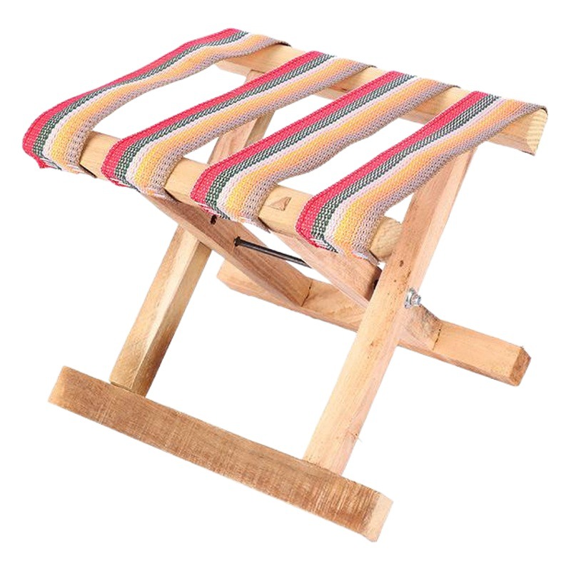 Sophora wood broadband oil Mazar manufacturers supply folding stool small Mazar stool outdoor portable fishing solid wood stool
