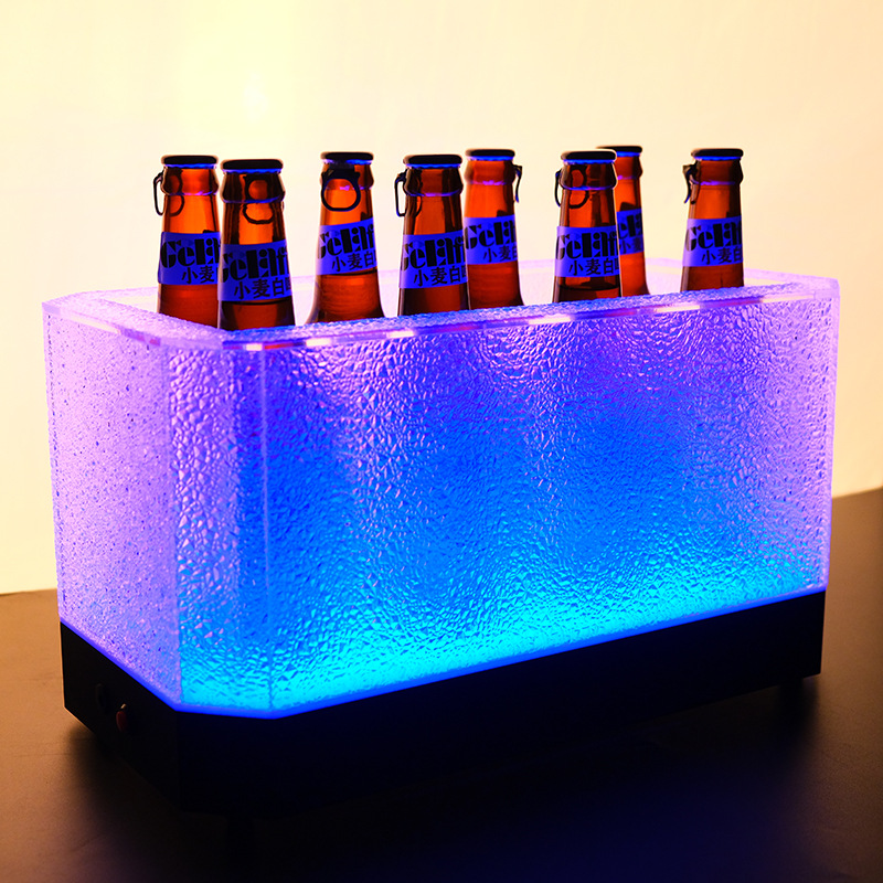 厂家酒吧冰桶 成都亚克力led发光KTV香槟鸡尾酒酒桶 啤酒塑料酒箱