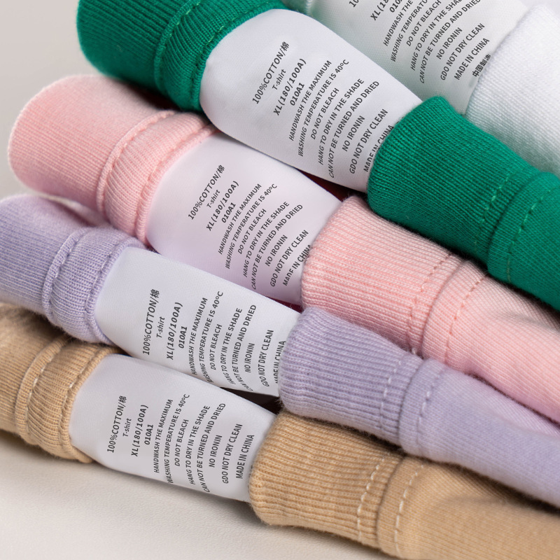 230g Pure Cotton Short-Sleeved Heavyweight Xinjiang Combed Cotton Couple T-Shirt Pure Color Trendy Brand Loose Half-Sleeved Blank T-Shirt