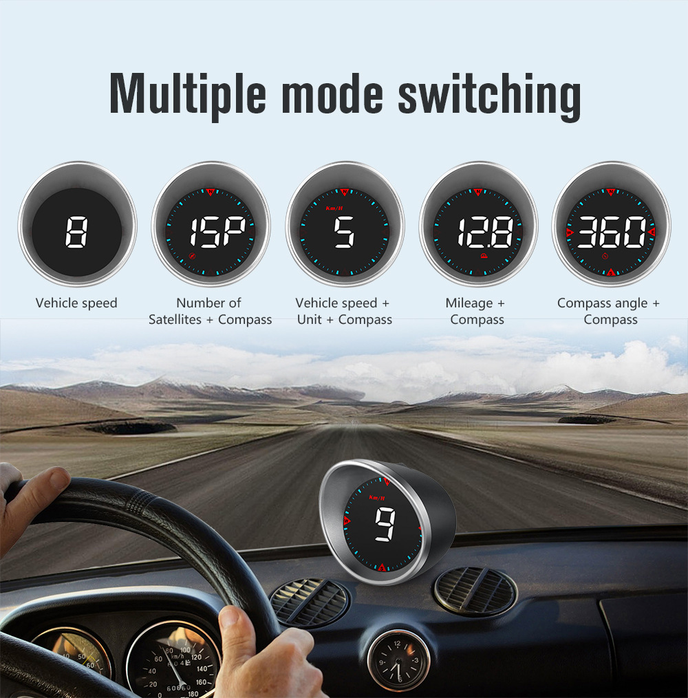 Cross-border car HUD head-up display, universal for cars, with Beidou GPS, over-speed alarm, high-definition smart display G5