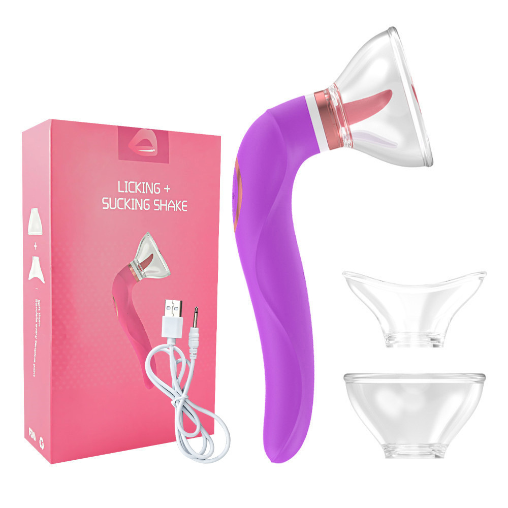 Cross-border female elf simulation soft tongue milk yin massager sucking tongue licking vibrator sex toys