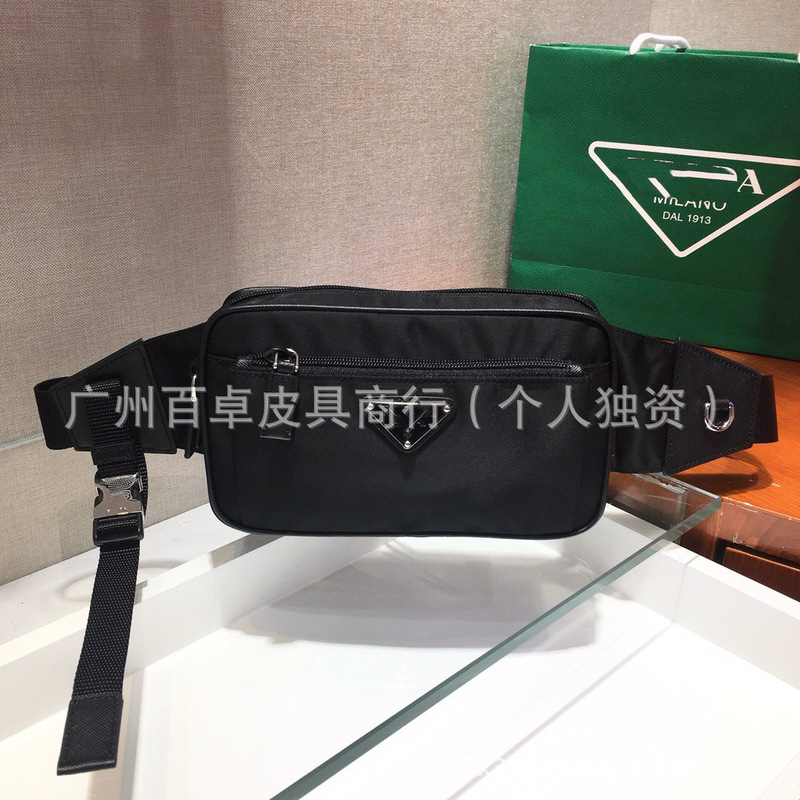 P Brand Triangle Logo New Lightweight Waterproof Nylon Parachute Fabric Waist Bag Chest Bag High-End Foreign Trade 2Vl977 P Brand Triangle Logo New Lightweight Waterproof Nylon Parachute Fabric Waist Bag Chest Bag High-End Foreign Trade 2Vl977