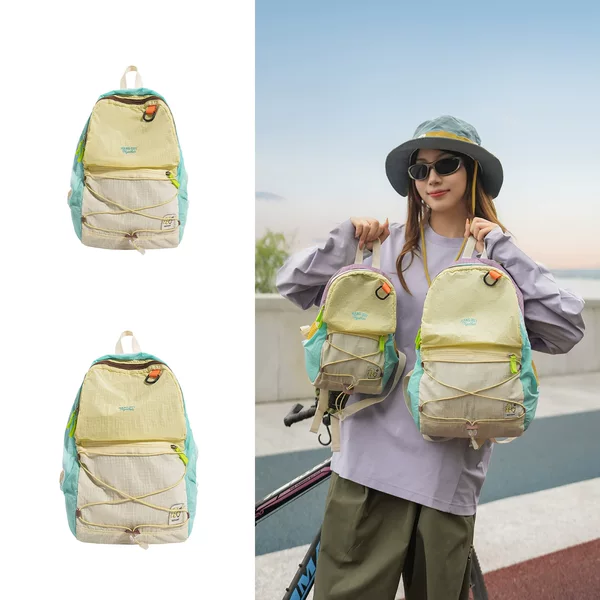 Color-Blocking Patchwork Backpack for Outdoor Hiking, Japanese-Style Trendy Sports Bag, Parent-Child and Couple Models, Dopamine Backpack