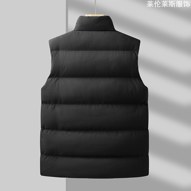 Chaleco de comercio exterior transfronterizo para hombres otoño y invierno 2024 nuevo estilo coreano abrigo de cuello vertical abrazadera de algodón de pluma gruesa hombro caliente