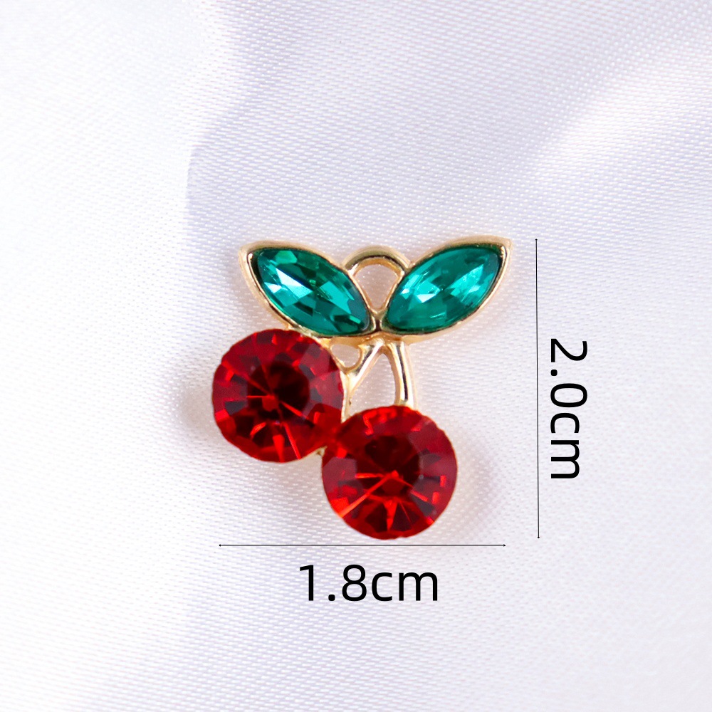 Colgante de frutas de aleación con gota de aceite, DIY pulseras y pendientes