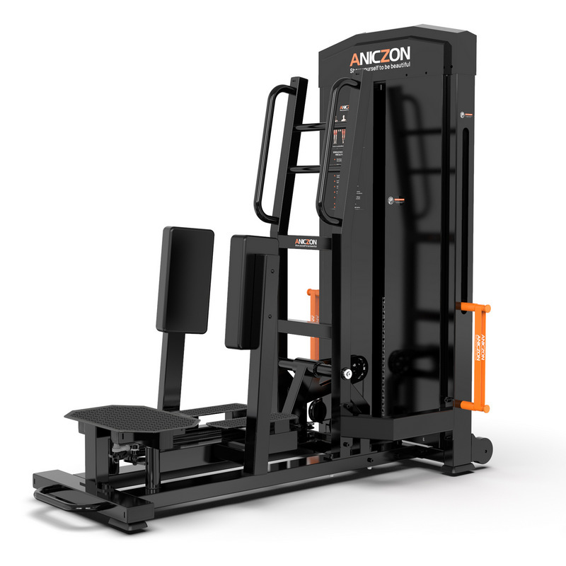 Equipo de gimnasio muslo interno y externo entrenador de piernas en posición sentada flexión de piernas, extensión y flexión de elevación máquina integrada entrenador de músculos de piernas