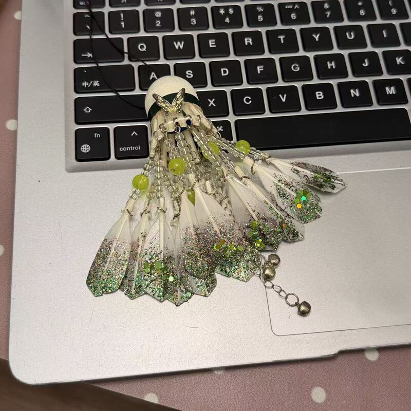 Badminton Dream Butterfly Romantic DIY Material Kit Backpack Pendant Decoration Keychain Handmade Gift for Best Friends