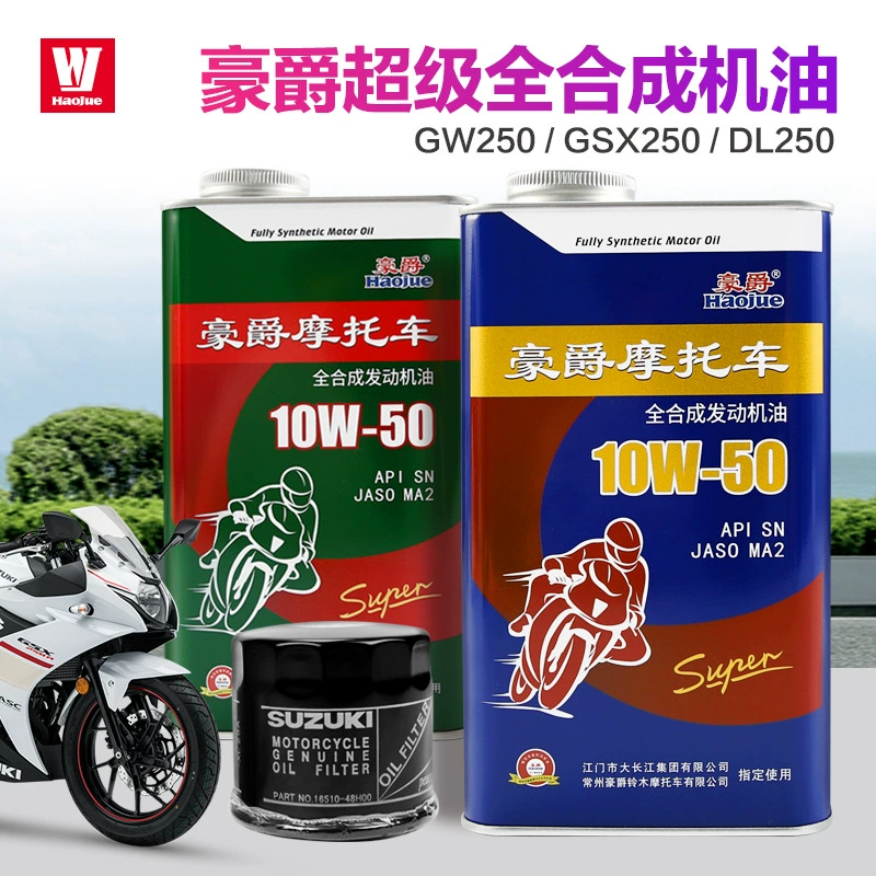Применимо Suzuki GW250 DL GSX250R супер полный синтетический 10W50 моторное масло для длительного вождения летом