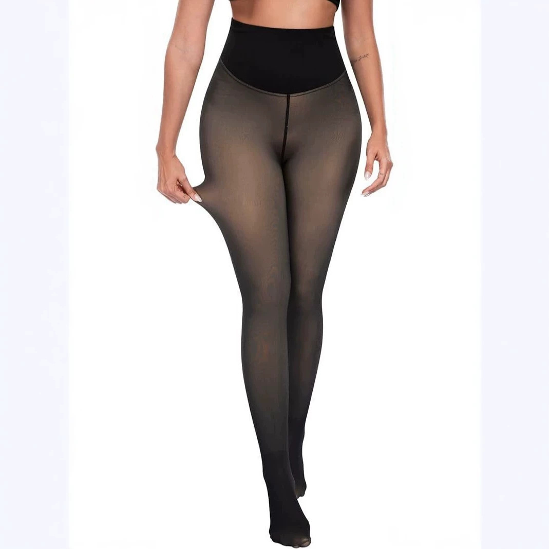 2026 tk popular butt-lifting pants, black semi-transparent, thickened and fleece-lined leggings, nylon, truly semi-transparent, high-quality model