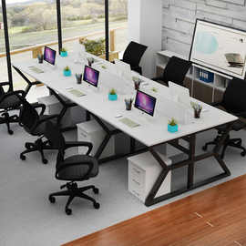 办公桌柜组合办公电脑桌公司职员办公桌隔断卡座办工桌屏风电脑桌