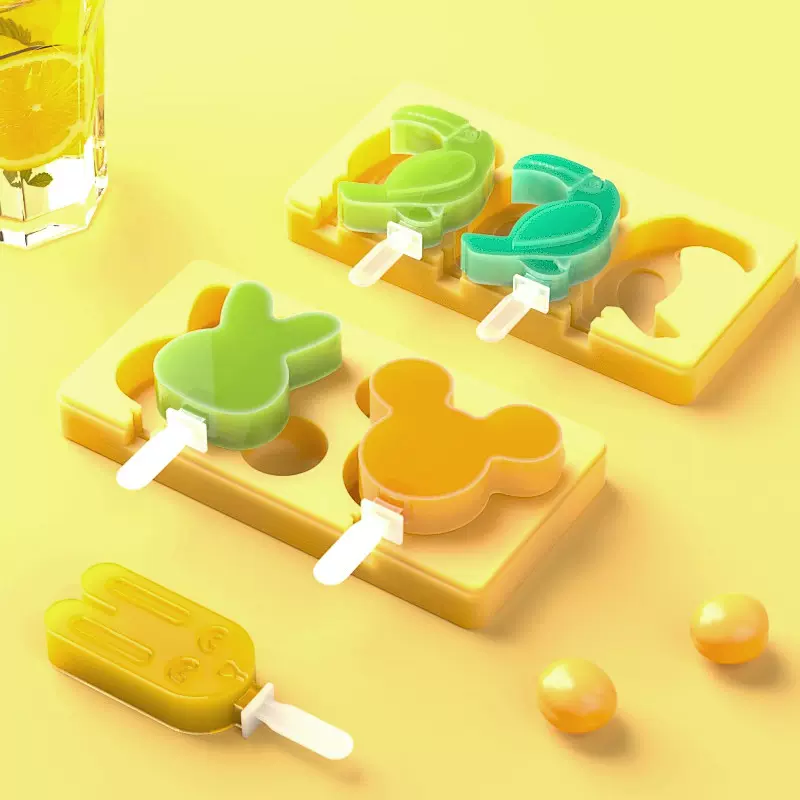 2色现货冰淇淋硅胶模具米老鼠巨嘴鸟冰棍模diy手工自制雪糕模具