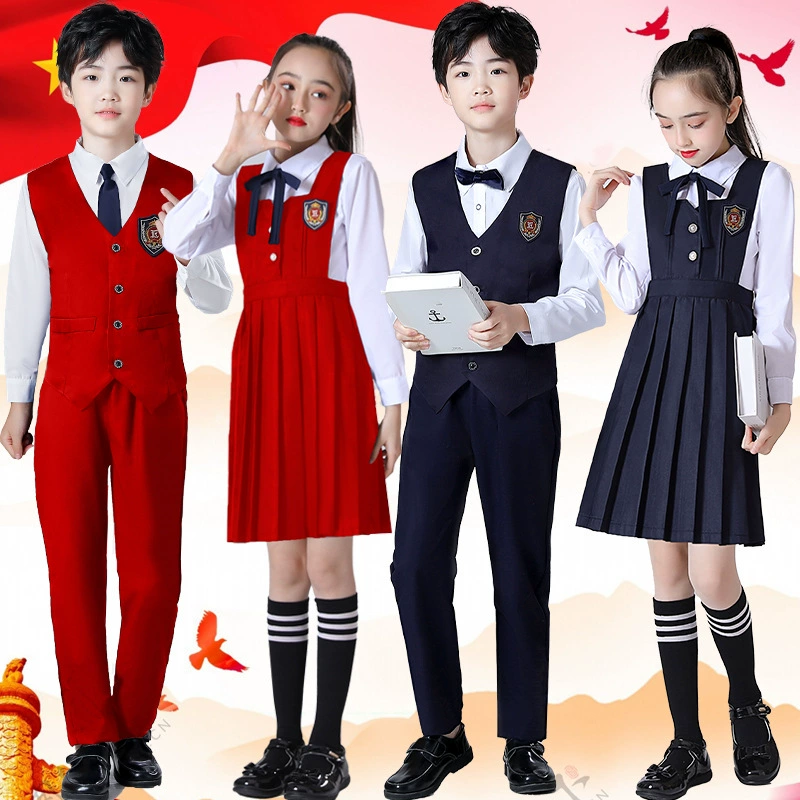 Одежда для декламаций Костюм для детского хора для начальной школы Детский костюм для поэзии и речи в студенческом стиле Костюм для класса
