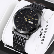 瑞士品牌新款防水夜光男士手表石英表抖音直播速卖通爆款一件代发