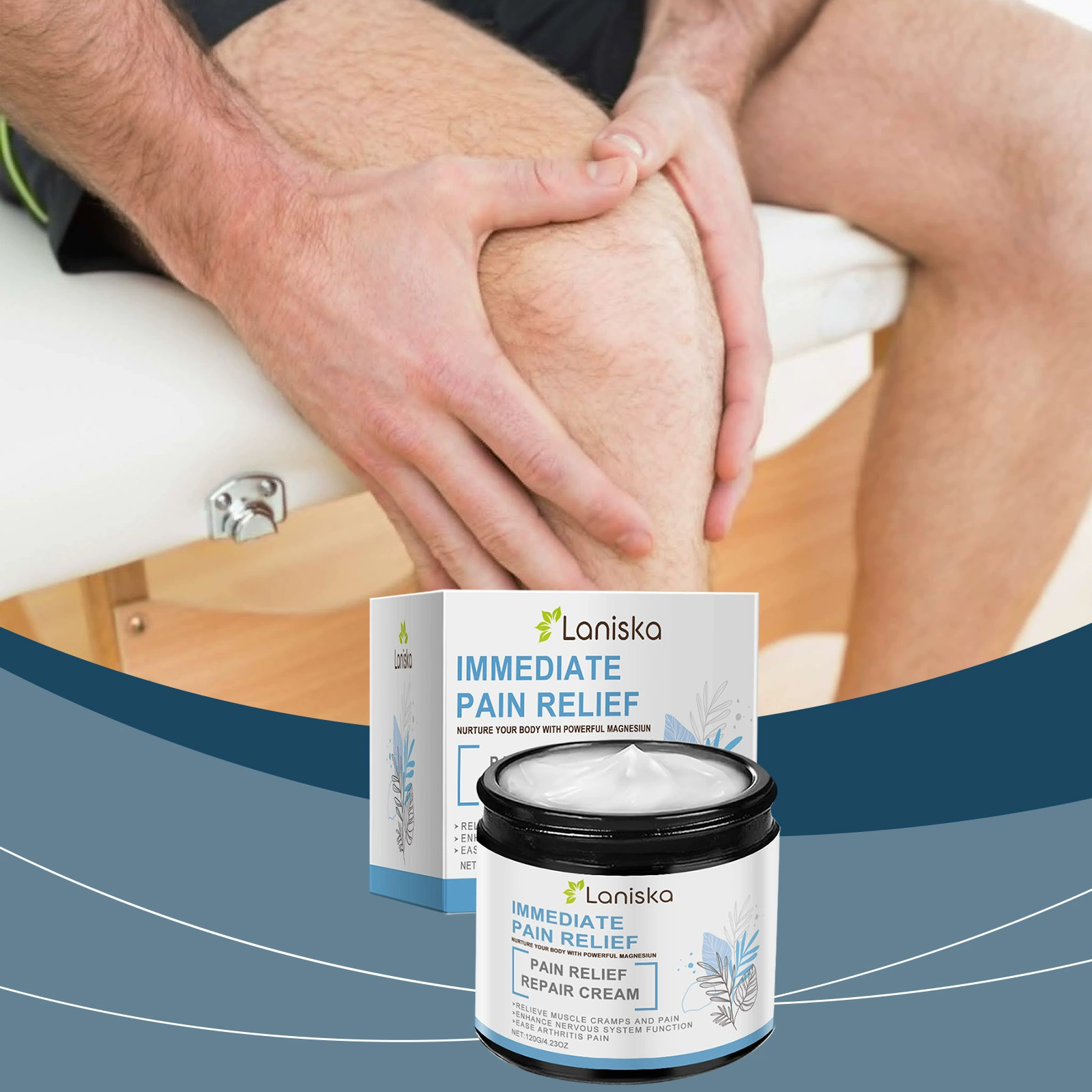 LANISKA суставы питательный крем для облегчения боли в талии и колене Массаж крем для ежедневного ухода