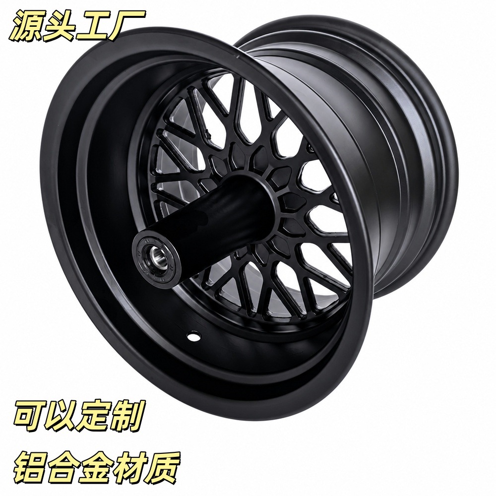 Thickened 10inch Harley electric vehicle aluminum alloy wheel hub, front and rear steel rim wheel hub accessories for scooter modification