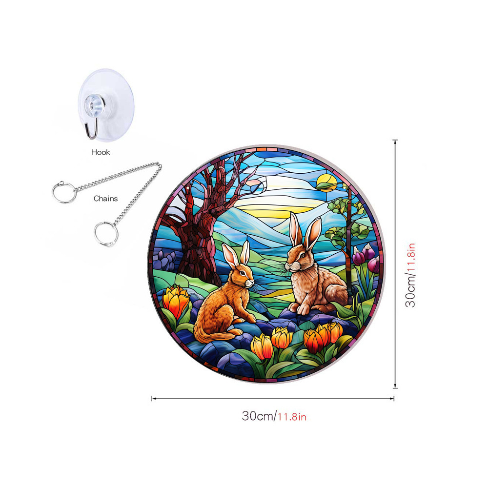 95g Weight pendant Home Textiles & Decor Type Acrylic Material Easter Festival Rabbit Pattern Casual, Elegant, Classical Style Easter Casual Elegant Classical Rabbit Arylic Party Supplies Decorations 77