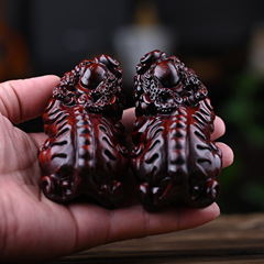 紫檀木雕貔貅文玩手把件解壓招財家居辦公室桌面木製工藝品擺件