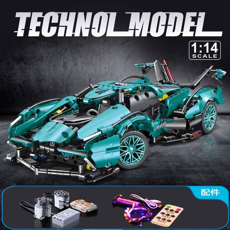 Nuevos productos transfronterizos Cyberpunk adornos de bloques 911 Lambo Star Ginny coche deportivo juguete modelo de coche para niños